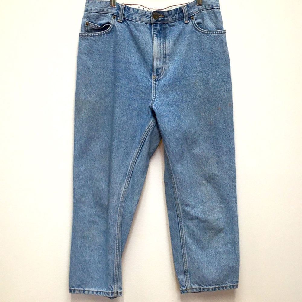 Lands’ End Women’s Classic High Rise Blue Jeans Size 12  100% Cotton